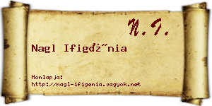 Nagl Ifigénia névjegykártya